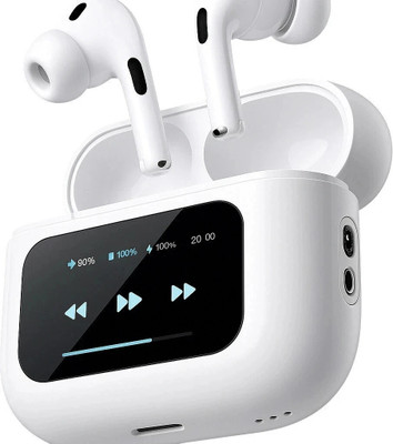 Sanvi Traders Airbuds pro with Display with LED Touch Screen Bluetooth(White) Bluetooth(White, True Wireless)