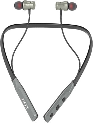 ZTNY High Bass Neck Band with Mic and Noise Cancellation – Wireless Earphones Bluetooth Headset(Grey, In the Ear)