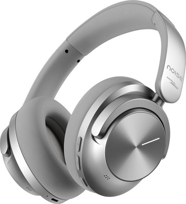 Noise Master Buds Max, Sound by BOSE, Segment Leading ANC, Dynamic EQ, 60 Hr Playtime Bluetooth(Silver, On the Ear)