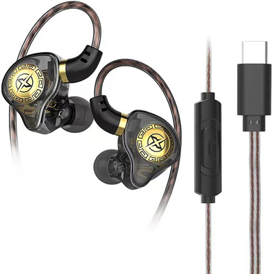 MARS Type C Wired Earphone with Mic Deep Bass Sound Mobile Headset & Noise Isolation Wired(Black, In the Ear)