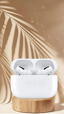 BeatFlow Air-pods Pro Pro 2 (2nd generation) BR15 MagSafe Case-(USB-C) Bluetooth(White, In the Ear)