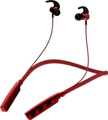 LAZYwindow Bluetooth Earphones | Built-In Mic & Magnetic Design | With Type-C Fast Charge Bluetooth(Red, In the Ear)