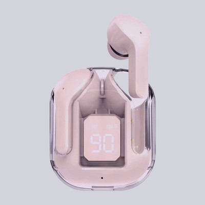 SDMINITEK Ultrapod Wireless LED Digital Display in-Ear Earbuds Charging Case Touch Bluetooth(Pink, True Wireless)