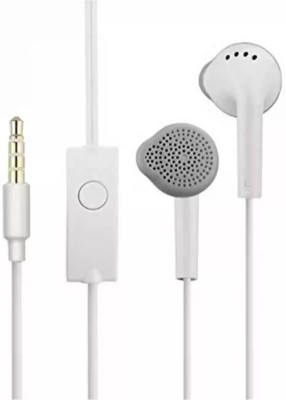 ULTRARAPID earphone wired One Button Universal Remote Deep Bass with mic Wired Headset(White, In the Ear)
