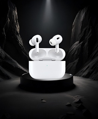 Wrixty Airpox Pro (2nd generation) wireless headphone with anc quality -(USB-C) Bluetooth(White, True Wireless)