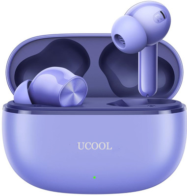 Ucool Buds AI ENC, 100 Hours Playback with Fast Charging and Low Latency Gaming Bluetooth(Aurora Purple, True Wireless)