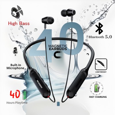 MR.NOBODY N50 48 Hours Playtime Fast Charging Wireless,Bluetooth Neckband N72 Bluetooth(Black, In the Ear)