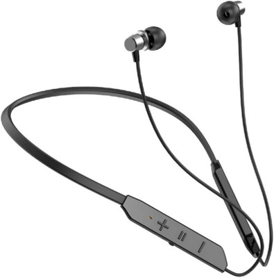 NitaiTech 48 Hours Playtime Bluetooth Wireless Neckband Earphone Bluetooth Headset Bluetooth(Black, In the Ear)