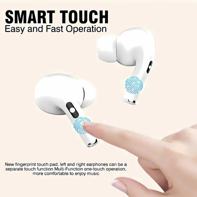 JQVA Earbuds Boost Bluetooth 5.3 Earbuds Bluetooth(White, True Wireless)