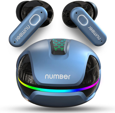 Number Super Buds 999 40dB ANC Gaming TWS Earbuds,4 Mic ENC, 35ms Low Latency,2xPairing Bluetooth(Steel Blue, True Wireless)