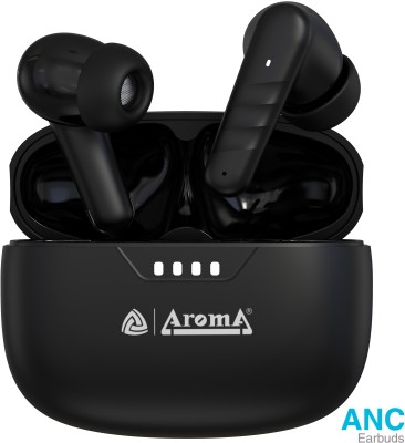 Aroma NB138 Ascrow 32dB Active Noice Cancellation 70H* Fast Charging Earbuds Bluetooth(Midnight Black, True Wireless)