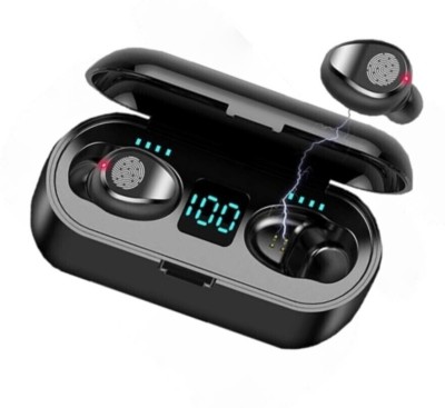 DigiClues Earbud F9 Earbuds/TWs/buds 5.1 Earbuds with 48H Playtime, Headphones Bluetooth(Black, In the Ear)