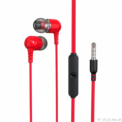 Zusix VX 02 - High-Quality Audio Engineering with 3.5mm Jack Wired Earphone Wired(Red, In the Ear)
