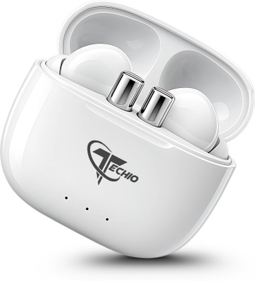 Techio Airdrops pro 3Black wireless bluetooth earbuds AN_7 (Truely wireless) Bluetooth(White, In the Ear)