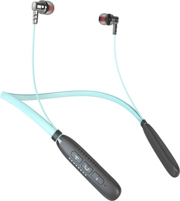 Unix Noble 24 Hours Playing Time Fast Charging Bluetooth Neckband Bluetooth(Sky Blue, In the Ear)