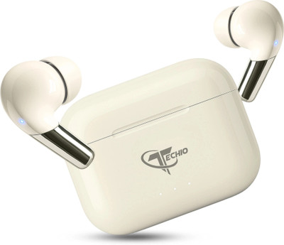 TECHIO Xonic Buds Wireless Earbuds with 5.3 Bluetooth, Smart Touch & ENC Mic Bluetooth(White, True Wireless)