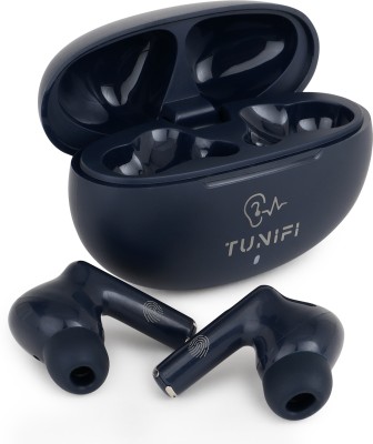 Tunifi MS 771 Hook Earbuds 8D Stereo Audio, 48Hrs Playtime With ASAP Charge Bluetooth Headset(Blue, In the Ear)
