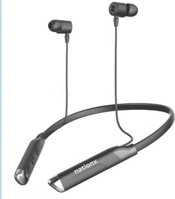 NationX NB-12 THUNDER-X WIRELESS BLUETOOTH NECKBAND Bluetooth(Black, In the Ear)