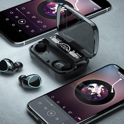GUGGU TKT_492D_TWS M10 Wireless Earbuds Bluetooth Headset Bluetooth(Black, True Wireless)