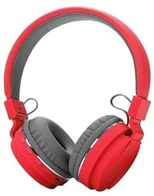 Zebur S_H12 HD sound headphone Bluetooth(Red, On the Ear)