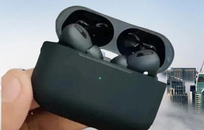 DINESH TWS Elite True Wireless Earbuds with Mic & Charging Case – Jet Black Bluetooth(Black, In the Ear)