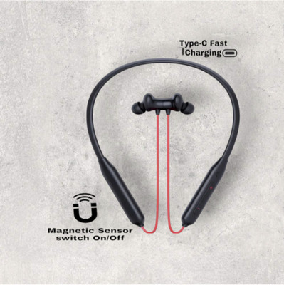 GDS Active Bass Wireless Neckband - Built for Motion, Superior Sound_VY Bluetooth & Wired(Red, In the Ear)