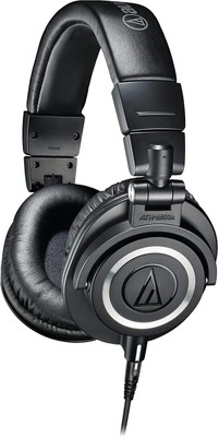 audio-technica ATH-M50X Professional Monitor Wired without Mic(Black, On the Ear)