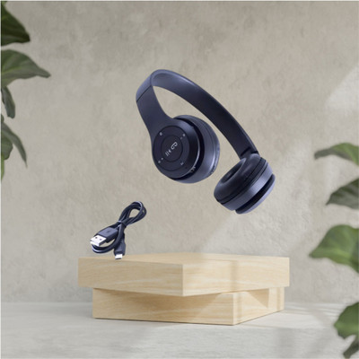 AIZINA Wireless Foldable Headphones with Ocean Bass Depth_GQ Bluetooth & Wired(Black, On the Ear)