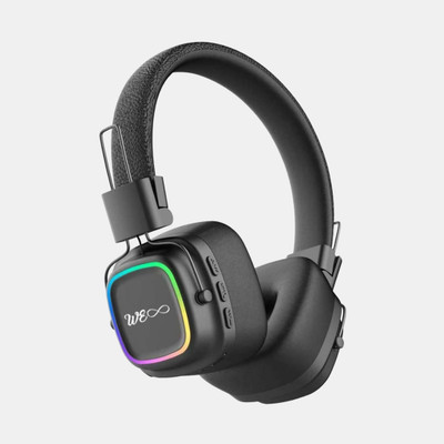 Walta Elite Zing Wireless Over-Ear Headphone with Mic | 50H Playtime | Deep Bass | RGB | Bluetooth & Wired(Black, True Wireless)