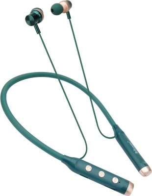 Hitage Neckband NBT-832 BT V5.0 41 hrs Music Time Wireless Bluetooth Neckband Bluetooth Headset(Green, In the Ear)