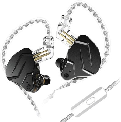KZ ZSN Pro-X In-Ear Monitor with mic Wired Gaming Headset(Black, In the Ear)