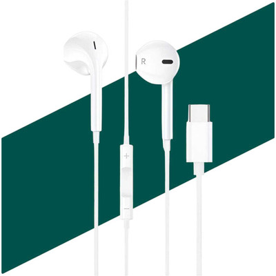 Bxeno Type C Handsfree with Mic G72 4G/Moto S30[29] Wired(White, In the Ear)