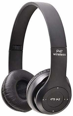 JANROCK 47 Wireless Bluetooth ortable Sports Headphone with Microphone Bluetooth(Black, On the Ear)