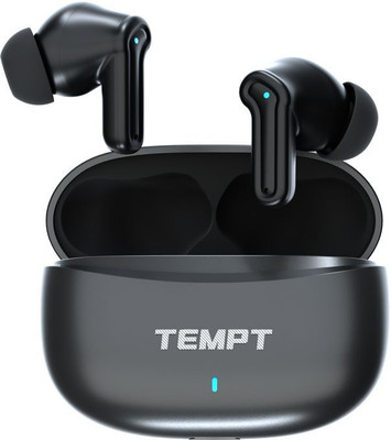 TEMPT Dots Pro Earbuds, 60H Playtime, Noise Cancellation Bluetooth without Mic(Black, In the Ear)