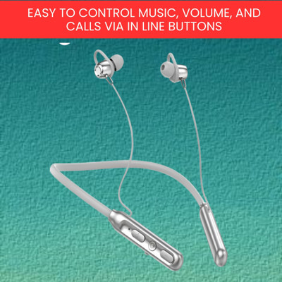 FRONY Bt Hitz (Wireless Neckband) Hd Sound Quality & Magnetic On/Offwith VibrationN252 Bluetooth(White, True Wireless)