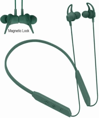 xerovex 30 hrs Playtime Fast Charging Neckband hi-bass Wireless Bluetooth headphone Wired Gaming Headset(Green, In the Ear)