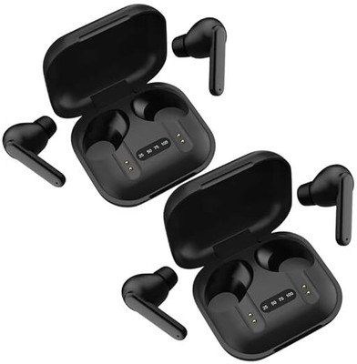 DRUMSTONE Pack of 2 Audio Tremor TWS Earbuds –Wireless, Touch Control, Mic & Charging Case Bluetooth(Black, In the Ear)