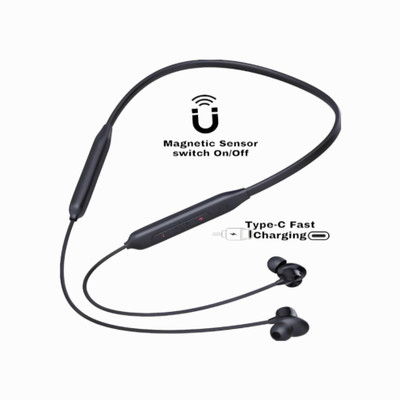 TWS 48 Hours Playtime Bluetooth Wireless Neckband Headphones Earphone_7F Bluetooth & Wired(Black, In the Ear)