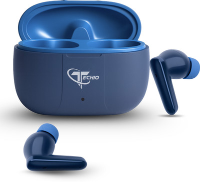 TECHIO GameZone Gaming Earbuds, 40Hr Battery, 13mm Drivers,Touch Control Bluetooth(Blue, True Wireless)