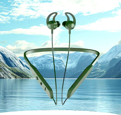 GUGGU Bluetooth Headset Neckband with mic BT-Max 30H Playtime & Calling VibrationP237 Bluetooth(Green, True Wireless)