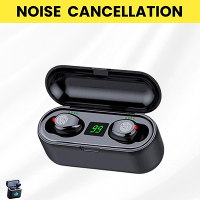 FRONY F9 Wireless Earbuds Upto 48Hrs Playtime with Crystal Clear Sound High BassB443 Bluetooth(Black, True Wireless)