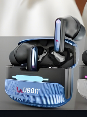 EARBASS J29 ULTRA PRO MAX Low Latency, Quad Mic ENC, IPX5, Fast Charging With RGB Light Bluetooth(Blue, Gold, True Wireless)