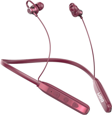 uag urbn armour gear Magnetic Sensor ON OFF Feature Deep Bass sound with Gamin ANC 50 Hr. play Bluetooth & Wired Gaming(Maroon, In the Ear)