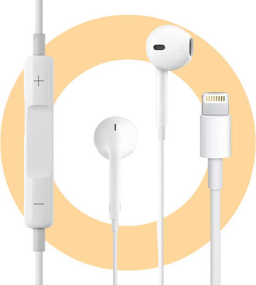 Bxeno Earphones with Lightning Connector For iPhone X/iPhone XR/iPhone XS Max[5] Wired(White, In the Ear)