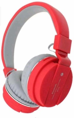 VEKIN FM/SD Card Slot HEADPHONE Bluetooth & Wired(Red, On the Ear)