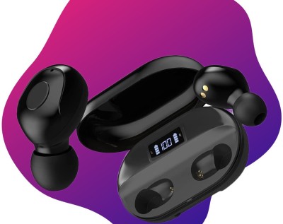 SACRO R18_T2 Wireless Earbuds with Bluetooth 5.0 & Digital Display Bluetooth Headset(Black, In the Ear)
