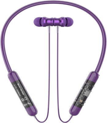 CIHROX High quality Sport Earbuds neckband super bass headset headphone wireles Bluetooth Gaming(Purple, In the Ear)