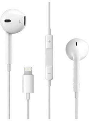 X88 Pro iPhone Headphones Wired with Lightning Connector Wired(White, In the Ear)