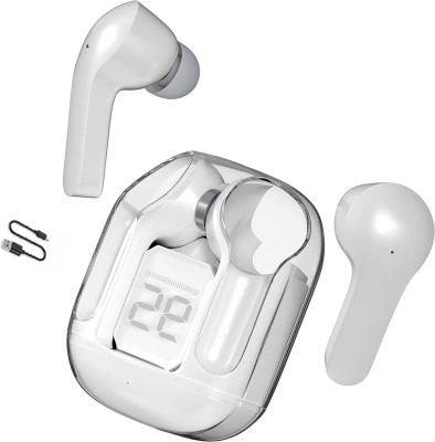 snowbudy Bluetooth 5.3 TWS Mini Earbuds Call Noise Reduction for Sports, Gym, Cycling Bluetooth Gaming Headset(White, True Wireless)