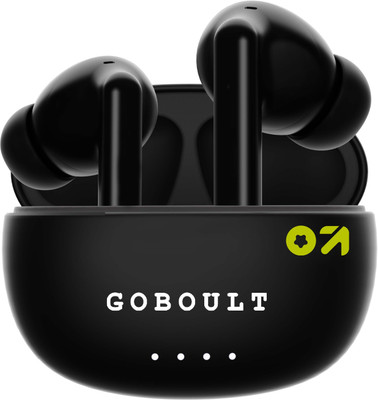 GOBOULT W20 with ENC Mic, 40Hrs Battery Life, Low Latency Gaming, Made in India, 5.3v Bluetooth(Space Black, True Wireless)